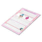 Substitueer leraar terwijl u uit roze vorm was notitieblok (Schuin)