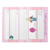 Substitueer leraar terwijl u uit roze vorm was notitieblok (Voorkant)