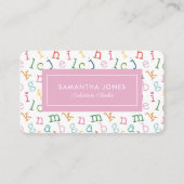 Substitute Teacher Calling Card Contact Info Visitekaartje (Voorkant)