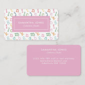 Substitute Teacher Calling Card Contact Info Visitekaartje (Voorkant / Achterkant)