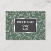 Substitute Teacher Contactkaartje (Voorkant)