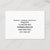 Substitute Teacher Contactkaartje (Achterkant)