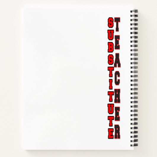 Substitute Teacher Notitieboek (Achterkant)