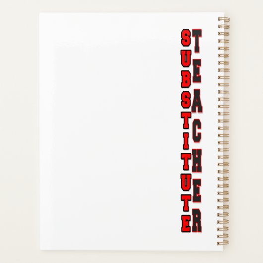Substitute Teacher Planner (Achterkant)