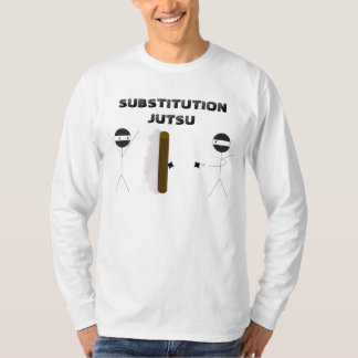 "Substitution Jutsu" Shirt met lange hoes