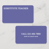 Substituut leraar-aanspreekster visitekaartje (Voorkant / Achterkant)