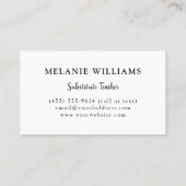 Substituut leraar Boho-regenboog Visitekaartje (Achterkant)