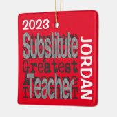 Substituut leraar extraordinaire CUSTOM Keramisch Ornament (Links)