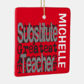 Substituut leraar extraordinaire CUSTOM Keramisch Ornament (Rechts)