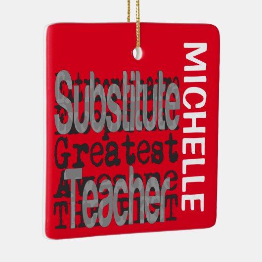 Substituut leraar extraordinaire CUSTOM Keramisch Ornament (Rechts)