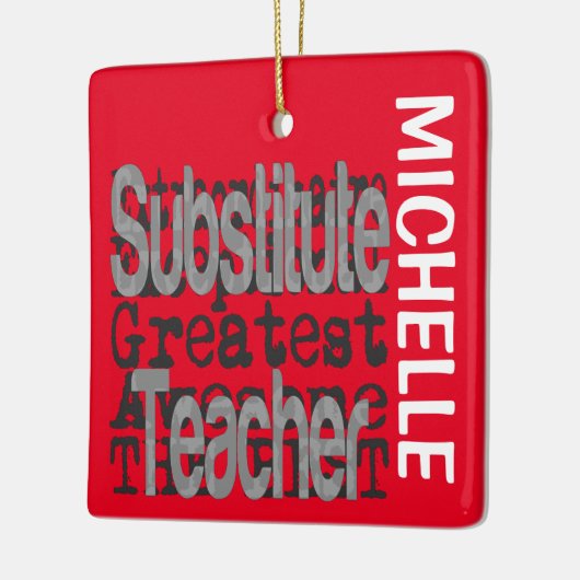 Substituut leraar extraordinaire CUSTOM Keramisch Ornament (Links)