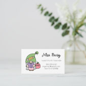 Substituut leraar kotelkoepel visitekaartje (Staand voorkant)