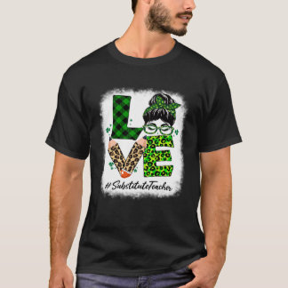 Substituut leraar liefde geblazen berichtje t-shirt