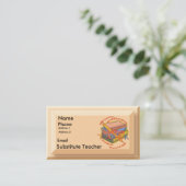 Substituut leraar Motto Visitekaartje (Staand voorkant)