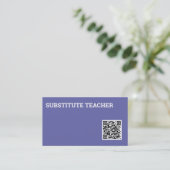 Substituut leraar Tutor QR-code Visitekaartje (Staand voorkant)
