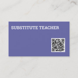 Substituut leraar Tutor QR-code Visitekaartje