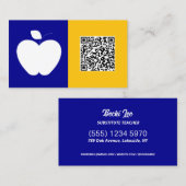 Substituut Teacher Custom QR Visitekaartje (Voorkant / Achterkant)