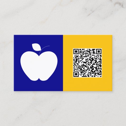 Substituut Teacher Custom QR Visitekaartje (Voorkant)