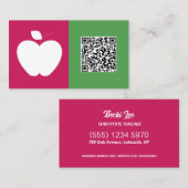 Substituut Teacher Custom QR Visitekaartje (Voorkant / Achterkant)