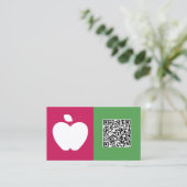 Substituut Teacher Custom QR Visitekaartje (Staand voorkant)