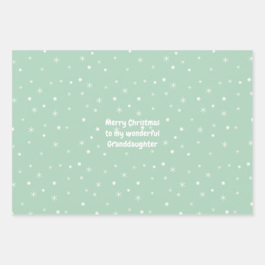 Subtel🎄 Pastel kerstpatroon, aangepaste tekst Inpakpapier Vel (Voorkant 3)