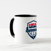 subtiel Amerikaans vlagontwerp geweven Mok (Voorkant links)