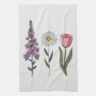 Subtiel anti-Trump - Vingerhoedskruid Tulp III Theedoek