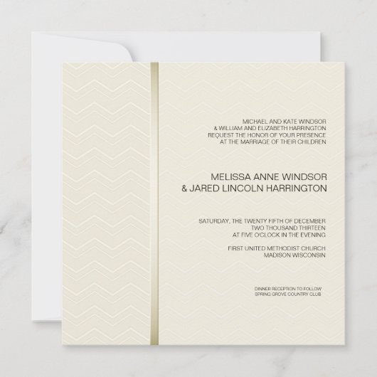 Subtiel Chevron Ecru over de moderne geschiedenis Kaart (Voorkant)