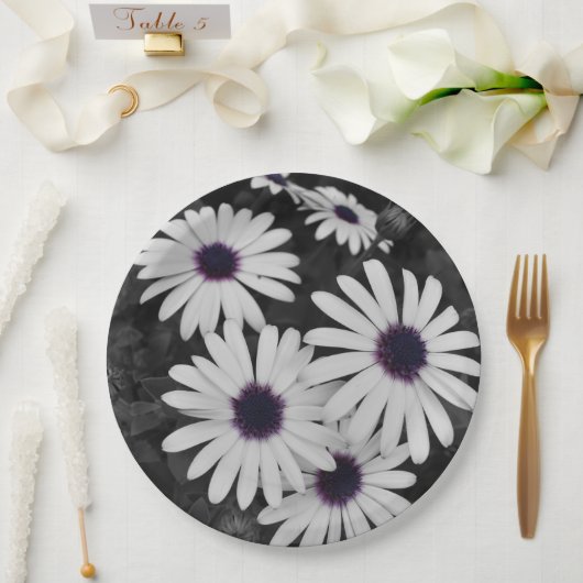 subtiel contrast van de natuur papieren bordje (Huwelijk)