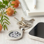 subtiel contrast van de natuur sleutelhanger (Zijkant)