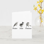 Subtiel dier, Flicker Dodo Titmouse Kaart (Gele Bloem)