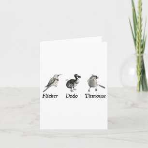 Subtiel dier, Flicker Dodo Titmouse Kaart