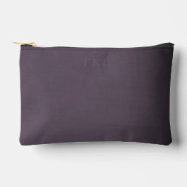 Subtiel drievoudig monogram op gevlekte stoffige p etui