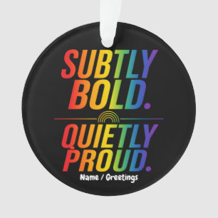 Subtiel Gedurfd Stilletjes Trots Regenboog Typogra Ornament