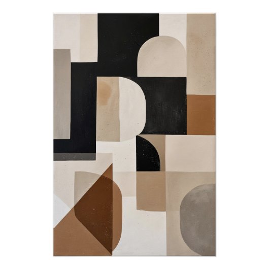 Subtiel Geometrisch Ritme Perfect Poster (Voorkant)
