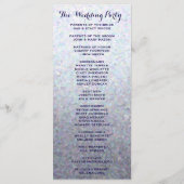 Subtiel Glitter Wedding Programma Programmakaart (Achterkant)