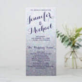 Subtiel Glitter Wedding Programma Programmakaart (Staand voorkant)