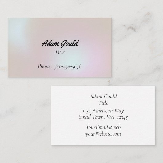 Subtiel Gradient Professioneel Visitekaartje (Voorkant / Achterkant)