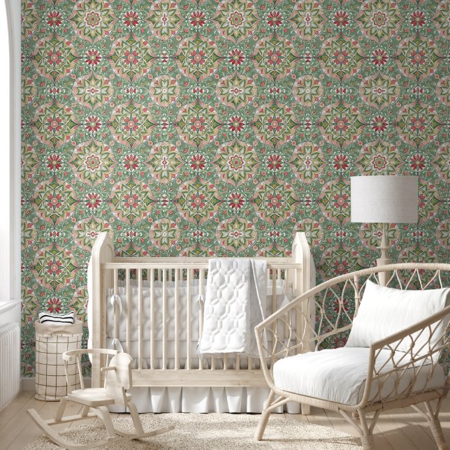 Subtiel groen decoratief behang van het muurdocume (Kinderen)