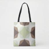 Subtiel groen diamant motief tote bag (Voorkant)