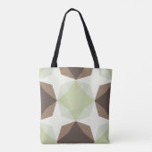 Subtiel groen diamant motief tote bag (Achterkant)
