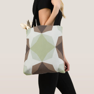 Subtiel groen diamant motief tote bag