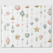 Subtiel hangend Ornament Cadeaupapier (Vlak)