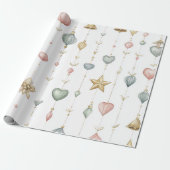 Subtiel hangend Ornament Cadeaupapier (Uitgerold)