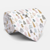 Subtiel kerstboompatroon voor Monogram land Stropdas (Opgerold)