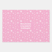 Subtiel 🎄 kerstpatroon, aangepaste tekst  inpakpapier vel (Voorkant 3)