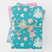 Subtiel 🎄 kerstpatroon, aangepaste tekst inpakpapier vel (In situ)