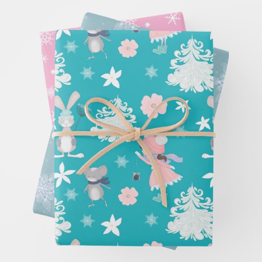 Subtiel 🎄 kerstpatroon, aangepaste tekst inpakpapier vel (In situ)