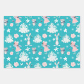 Subtiel 🎄 kerstpatroon, aangepaste tekst  inpakpapier vel (Voorkant)