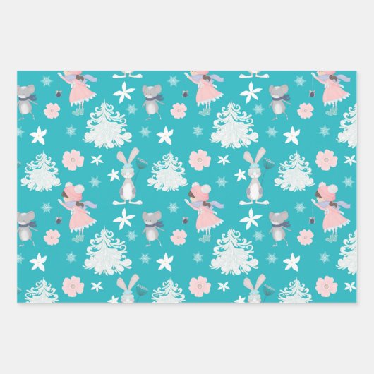 Subtiel 🎄 kerstpatroon, aangepaste tekst inpakpapier vel (Voorkant)